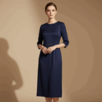 Vestido Midi Azul Medianoche