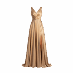 Vestido Satinado Champaña